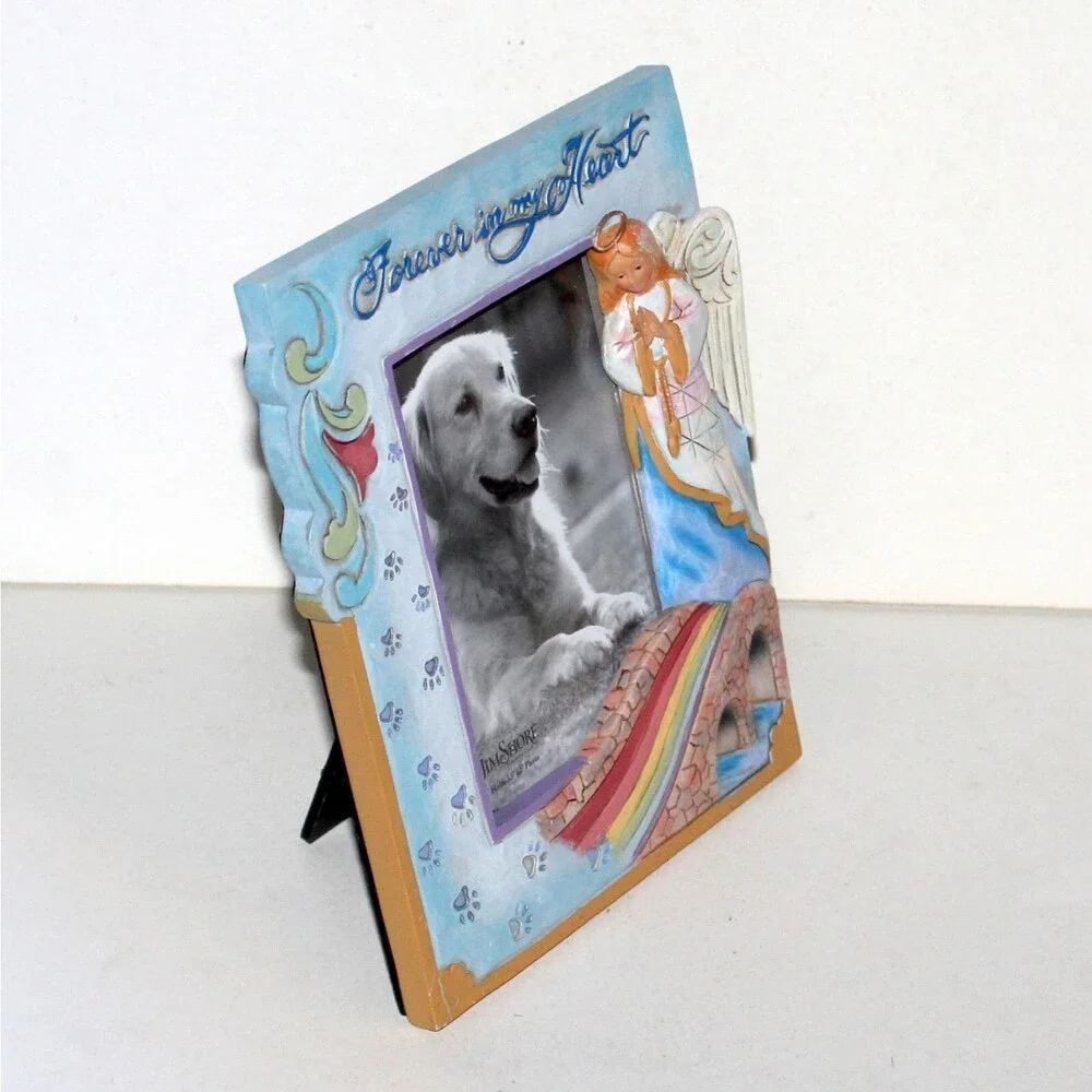 Jim Shore Rainbow Bridge Photo Frame Forever In My Heart 2022 dog pet angel